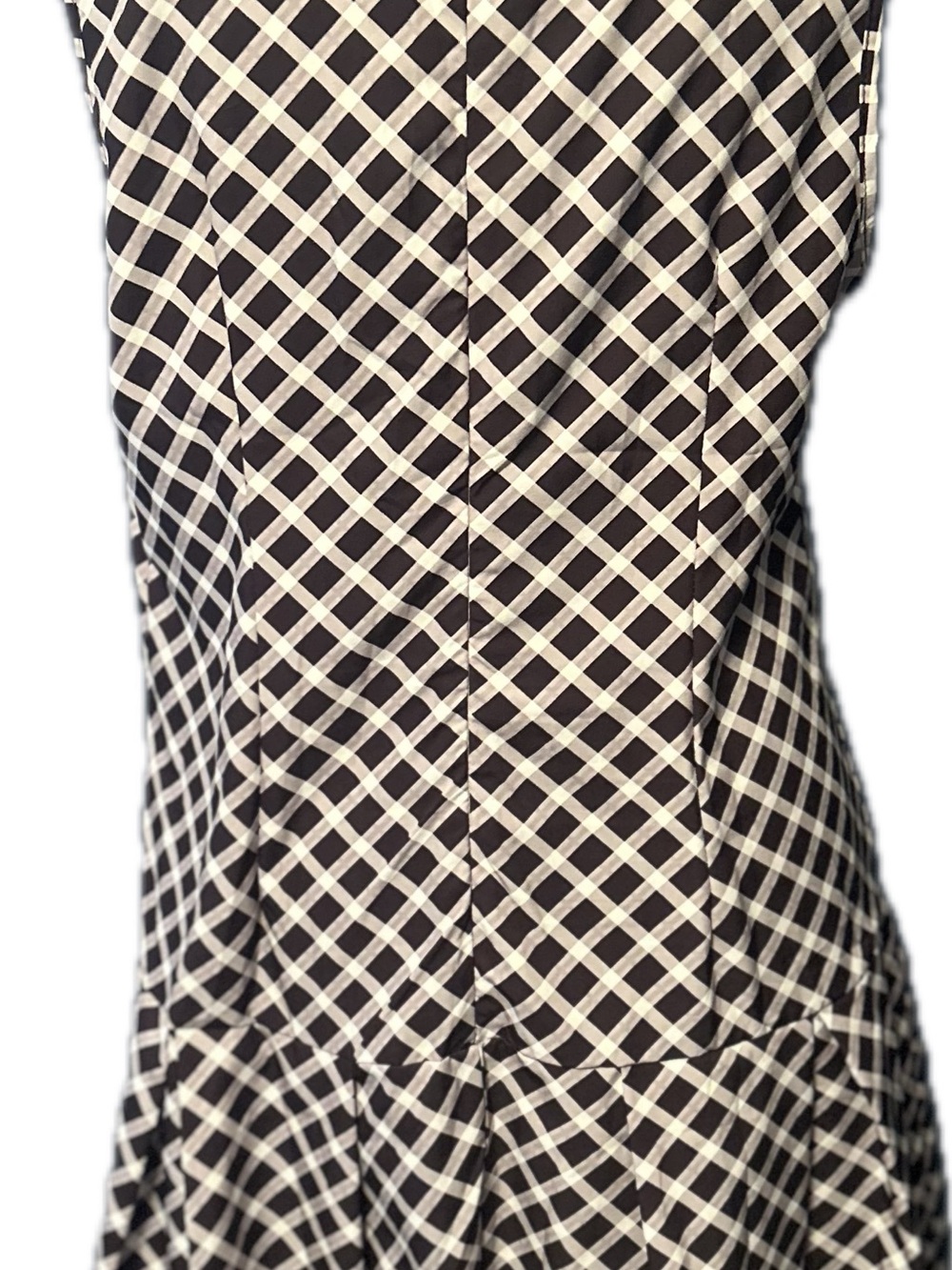 SHEIN Black and Cream Plaid Mini Dress - Picture 4 of 4